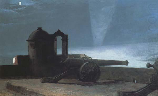 Searchlight on Harbor Entrance (mk43), Winslow Homer